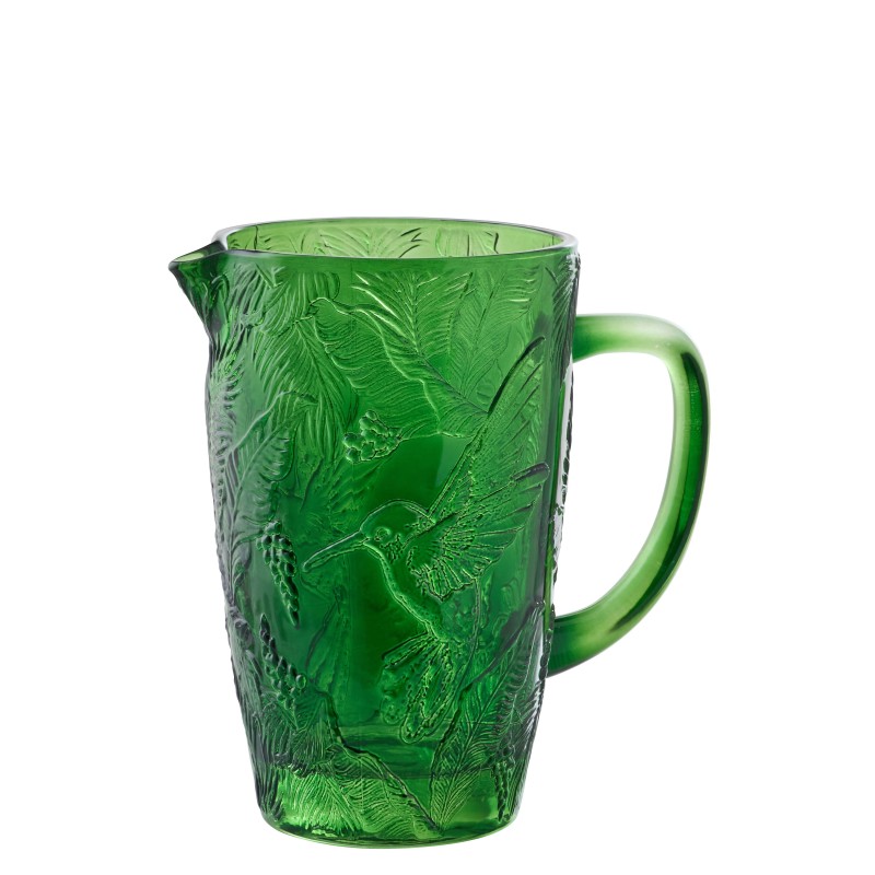 Garrafa de água em vidro verde 19x12,5x19,5 cm Garrafa de água em vidro verde 19x12,5x19,5 cm