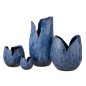 Vaso in ceramica blu 24x24x46 cm Vaso in ceramica blu 24x24x46 cm