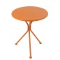Mesa de jardín trípode de metal naranja 45 x 45 x 50 cm Mesa de jardín trípode de metal naranja 45 x 45 x 50 cm