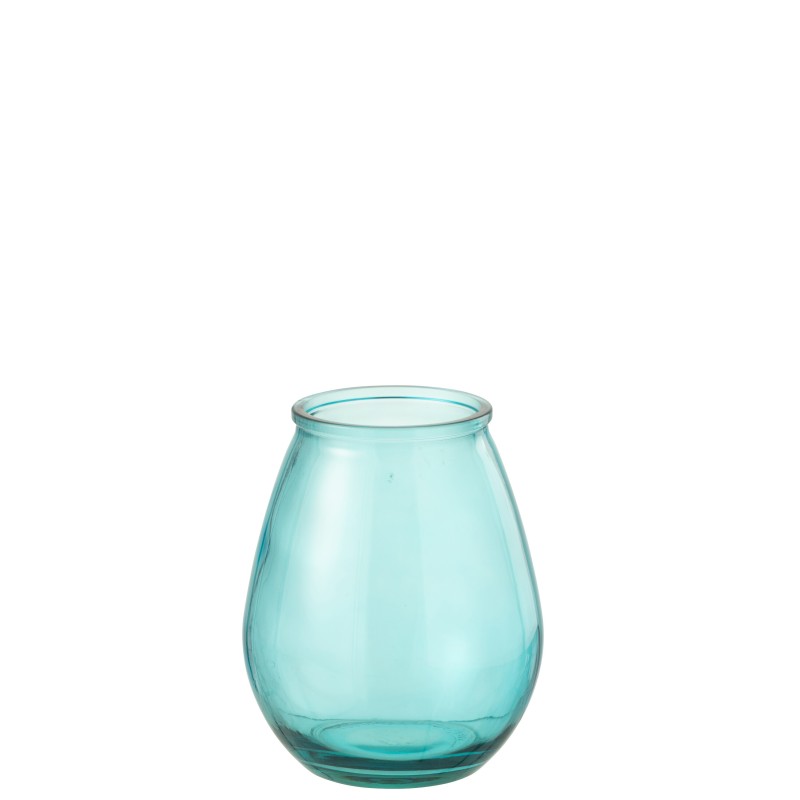 Vase en verre bleu ciel 19x19x23 cm Vase en verre bleu ciel 19x19x23 cm