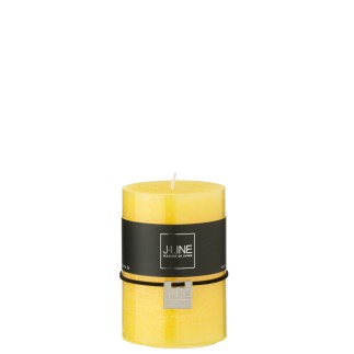 Bougie cylindrique 39h en paraffine jaune 7x7x10 cm