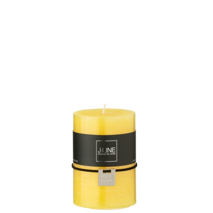 Bougie cylindrique 39h en paraffine jaune 7x7x10 cm