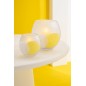 Portavelas esfera de cristal blanco 14,5 x 14,5 x 14 cm Portavelas esfera de cristal blanco 14,5 x 14,5 x 14 cm