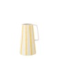 Vaso giara rigato in ceramica bianca 15x13x22,5 cm Vaso giara rigato in ceramica bianca 15x13x22,5 cm