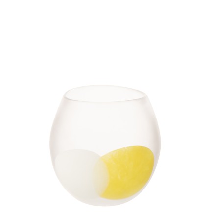 Photophore boule en verre blanc 21.5x21.5x22 cm