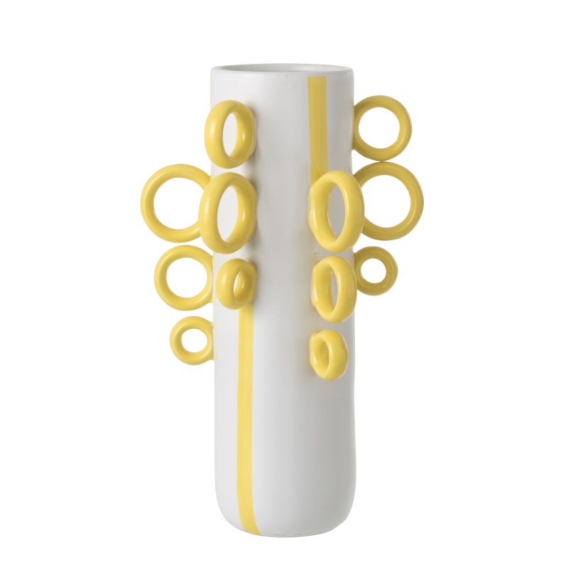 Vaso decorativo em cerâmica branca 65x37x57,5 cm Vaso decorativo em cerâmica branca 65x37x57,5 cm