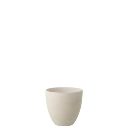 Vaso di fiori in ceramica bianca 20x20x19 cm