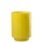 Vaso cilíndrico em vidro amarelo 20x20x27,5 cm