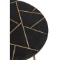 Juego de 2 mesas nido de mármol negro y metal dorado H47 y 58 cm Juego de 2 mesas nido de mármol negro y metal dorado H47 y 58 cm