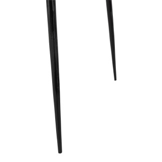Conjunto de 2 mesas encaixáveis em mármore preto e metal dourado H47 e 58 cm