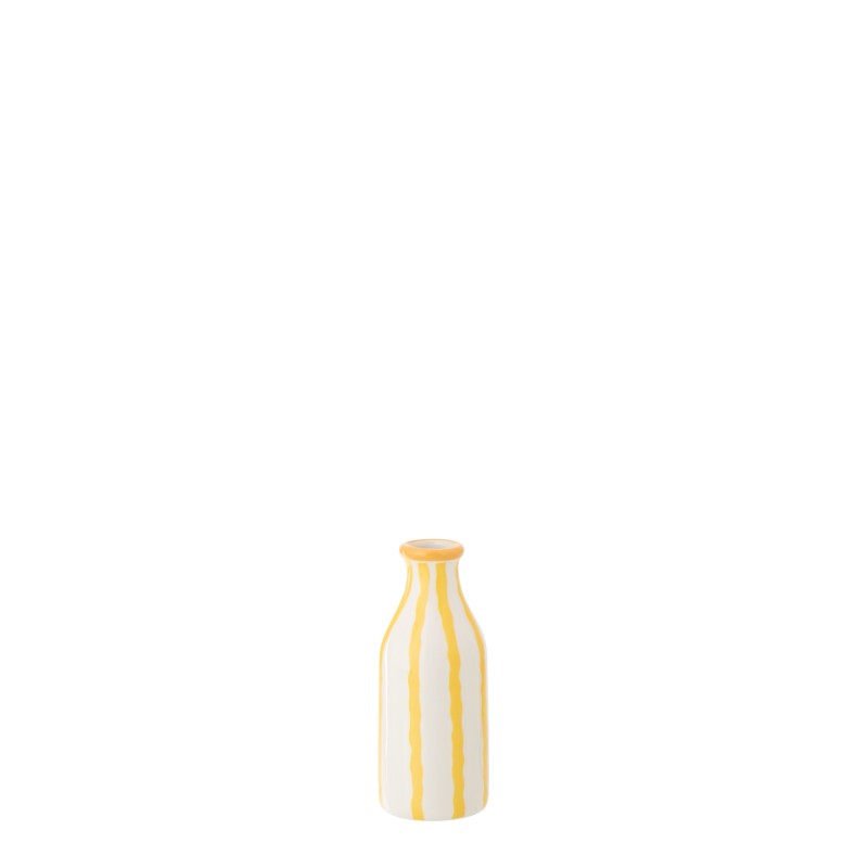 Vase ligné en céramique blanc 6x6x14 cm Vase ligné en céramique blanc 6x6x14 cm