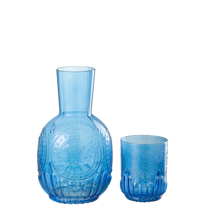 Caraffa con 1 bicchiere blu 11x11x21,5 cm Caraffa con 1 bicchiere blu 11x11x21,5 cm