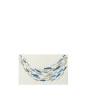 Décoration murale banc de poisson en métal blanc 60.8x3x36.8 cm Décoration murale banc de poisson en métal blanc 60.8x3x36.8 cm