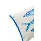 Coussin poisson rectangulaire en coton bleu et blanc 50x30x10 cm Coussin poisson rectangulaire en coton bleu et blanc 50x30x10 cm