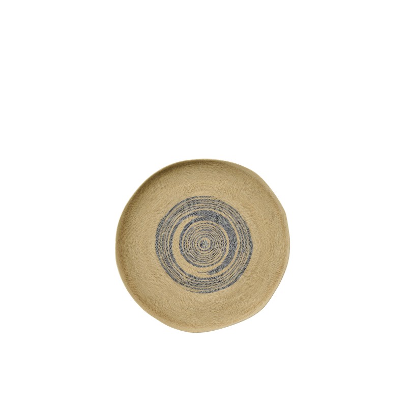 Decorazione murale in giunco blu e beige 70x70x5 cm Decorazione murale in giunco blu e beige 70x70x5 cm