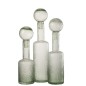 Bouteille décorative en verre vert  12.5x12.5x56 cm