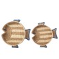 Conjunto de 2 tabuleiros decorativos redondos em sisal bege 42x43x8 cm Conjunto de 2 tabuleiros decorativos redondos em sisal bege 42x43x8 cm
