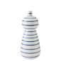 Vaso de cerâmica branco e azul 17x17x50 cm Vaso de cerâmica branco e azul 17x17x50 cm