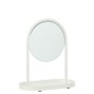 Miroir de table avec tablette en métal blanc 28x16x32 cm
