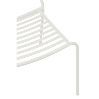 Chaise de jardin en métal blanc 50x56x81 cm