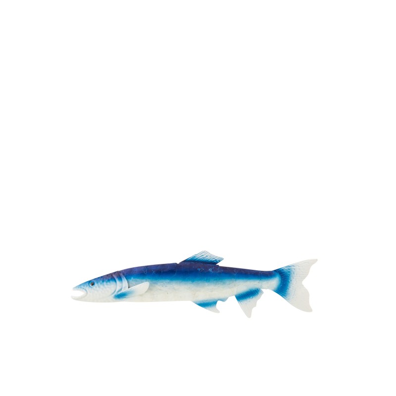 Decorazione murale pesce in metallo blu 59x3,8x48,2 cm Decorazione murale pesce in metallo blu 59x3,8x48,2 cm