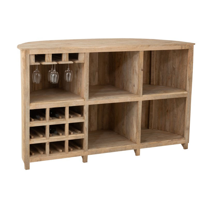 Mobile bar in legno di mango naturale 180x65x108 cm Mobile bar in legno di mango naturale 180x65x108 cm