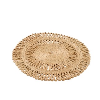 Set de table rond en jute naturel 36x36x0.5 cm