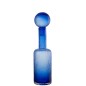 Botella decorativa de cristal azul 12,5 x 12,5 x 49,5 cm Botella decorativa de cristal azul 12,5 x 12,5 x 49,5 cm