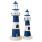 Phare décoratif en métal bleu 27x27x84.3 cm Phare décoratif en métal bleu 27x27x84.3 cm