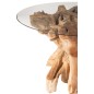 Mesa de jantar em madeira de teca bege 140x140x75 cm Mesa de jantar em madeira de teca bege 140x140x75 cm