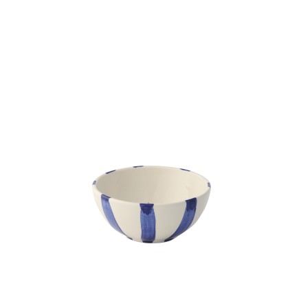 Bol décoré poisson en céramique bleu 14x14x6.5 cm