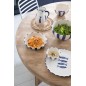 Mesa de comedor de madera de mango natural 150 x 76 x 150 cm Mesa de comedor de madera de mango natural 150 x 76 x 150 cm