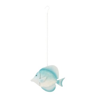 Pez colgante de metal azul claro 38,7 x 7,6 x 95,2 cm