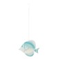 Poisson suspendu en métal bleu clair 38.7x7.6x95.2 cm Poisson suspendu en métal bleu clair 38.7x7.6x95.2 cm