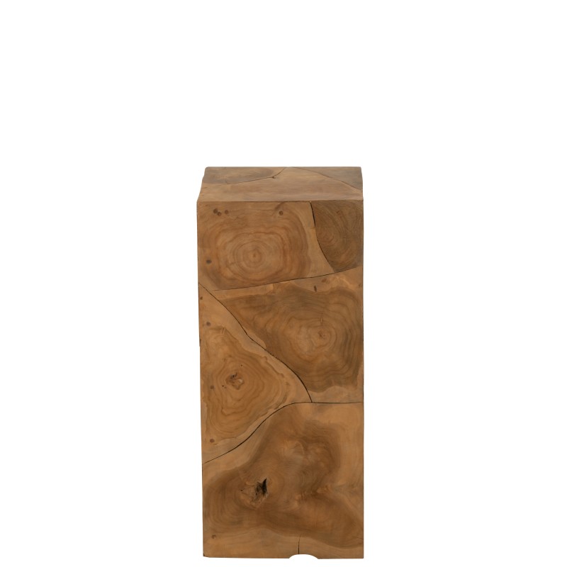 Base em madeira de teca bege 35x35x80 cm Base em madeira de teca bege 35x35x80 cm