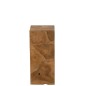 Base de madera de teca beige 35 x 35 x 80 cm