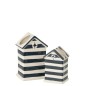 Cache-pot cabane plage en porcelaine bleu 12.5x10x20.5 cm Cache-pot cabane plage en porcelaine bleu 12.5x10x20.5 cm