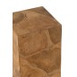 Base de madera de teca beige 35 x 35 x 80 cm