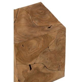 Base in legno di teak beige 40x40x50 cm
