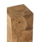 Base de madera de teca beige 35 x 35 x 100 cm