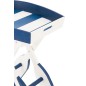 Mesa auxiliar em madeira branca e azul 64x41,2x73,5 cm Mesa auxiliar em madeira branca e azul 64x41,2x73,5 cm