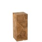 Base in legno di teak beige 35x35x80 cm