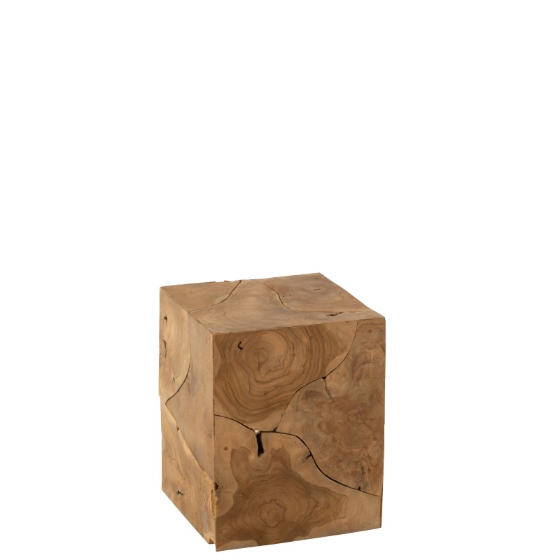 Base em madeira de teca bege 40x40x50 cm Base em madeira de teca bege 40x40x50 cm