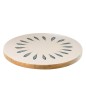 Vassoio girevole in legno di mango bianco e blu 45,5x45,5x5 cm Vassoio girevole in legno di mango bianco e blu 45,5x45,5x5 cm