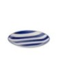 Plato de postre de cerámica blanco y azul 19,7 x 19,7 x 2,3 cm Plato de postre de cerámica blanco y azul 19,7 x 19,7 x 2,3 cm