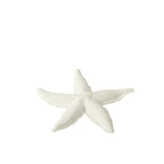 Étoile de mer en polyrésine blanc 20x20x3 cm