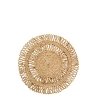 Set de table rond en jute naturel 36x36x0.5 cm