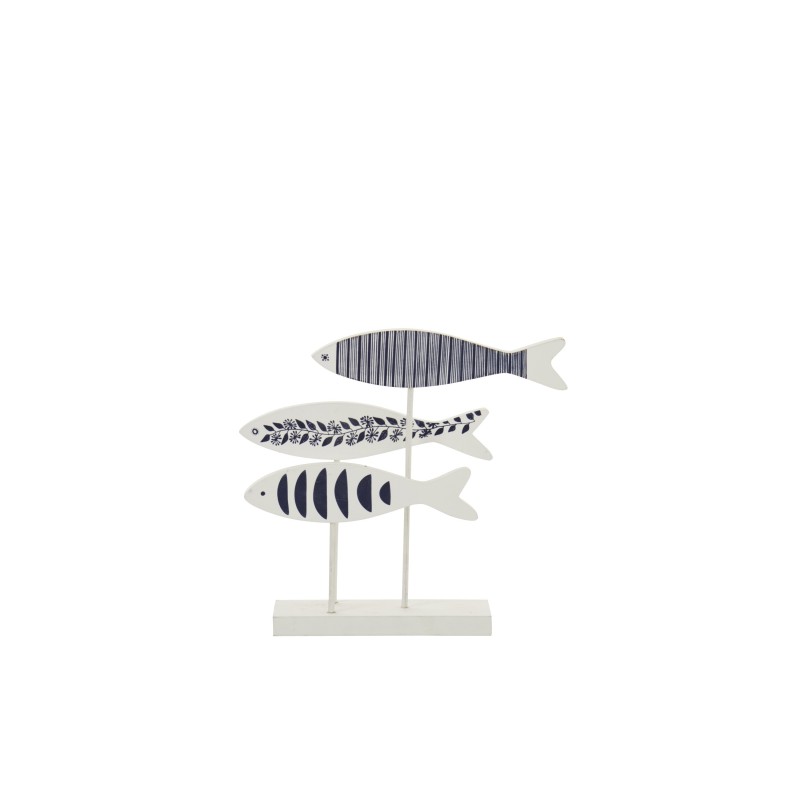 Pesci su base in legno blu 29x7x28 cm Pesci su base in legno blu 29x7x28 cm