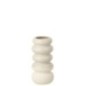 Vaso com anéis em porcelana branca quebrada 10,5 x 10,5 x 23,5 cm Vaso com anéis em porcelana branca quebrada 10,5 x 10,5 x 23,5 cm