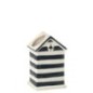 Cache-pot cabane plage en porcelaine bleu 12.5x10x20.5 cm Cache-pot cabane plage en porcelaine bleu 12.5x10x20.5 cm